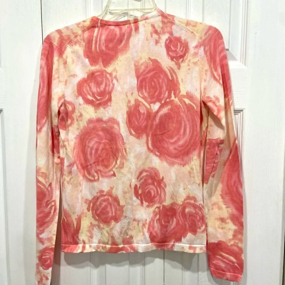 Kate Hill 2 pieces cardigan and sleeveless tie dye top set size XS 100% cotton - Picture 5 of 12